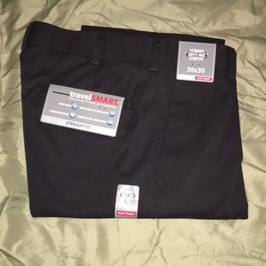 Black straight fit dress pants